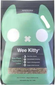 Wee Kitty Eco Plant Clumping Litter | Natural Flushable Tofu Clumping Cat Litter