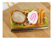 Food Sample Ramen Noodle Business Card Case Goods Real Elaborate Handmade