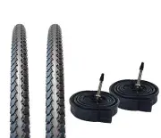 Bundle 2 Pack Velocita BMX Tires and Tube 20x1 3/8, Presta/French 48mm Valve