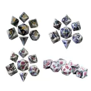 [Metallic Dice Games] Metallic Dice GameAcrylic Dice Set Marble (Numbers) - Gold
