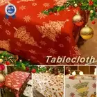 Christmas Tablecloth Table Rectangle Printed Fabric Cover Xmas Party Decoration