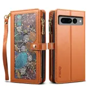 For Google Pixel 8A Lanyard Zipper Wallet RFID Leather Case