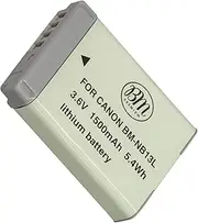[BM Premium] NB-13L Battery for Canon PowerShot SX740 HS, G1 X Mark III, G5 X, G5 X Mark II, G7 X, G7 X Mark II, G7 X Mark III, G9 X, G9 X Mark II, SX620 HS, SX720 HS Digital Cameras