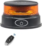 Monirf Wireless Amber Magnetic Beacon Light for Trucks, 12-24V Magnetic Rechargeable Amber Strobe Lights for Car, Wireless Flashing Warning Lights for Vehicles
