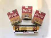 Lot of (4) Coca-Cola Diecast Collectible Trucks New in Box, M2 Models YR01 & 02