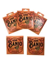 La Bella Banjo Strings 5 Sets 17 Classic Nylon & Silver Plated Wound