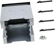 jojofuny Optical Drive Bay Hard Drive Mounting Kit 4 Bay HDD Cage Computer Components Accessory Heat Resistant