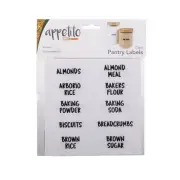 Appetito Clear Pantry Labels Pack 60 #3206-1