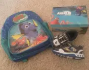 Finding Dory Backpack & Size 12 light up Runners