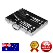 BBQ Ultimate 10 Set Tools Stainless Steel Anko Easy Clean Grilling Convenience