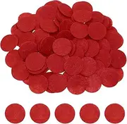 [Tupalizy] 1 Inch Round Felt Circles Pads for Scentsy Wax Samples Making Sewing Fabric Flower Hair Bows Headbands Accessories Christmas Crafts Crochet Project, 200PCS (Red)