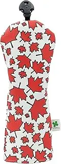 Foretra Canada Maple Leaves Pattern Golf headcovers Novelty Funny Golf Club Covers for Men and Women for Golf Clubs Driver Wood Hybrid Putter Blade Mallet (Fairway Wood)