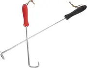BUTIFULSIC 2pcs Food Flipper BBQ Fork Meat Turning Hook Large Meat Fork Beefsteak Turner Flipper Butcher Meat Hook Outdoor Grill Fork BBQ Turner Hooks Grilling Meat Hook BBQ Meat Hook Plastic