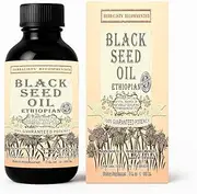 Black Seed Oil 8oz. 100% Ethiopian Pure Black Cumin Seed Oil, 100% Natural Nigella Sativa. 3 Times More Thymoquinone, Cold Pressed in Glass Bottle