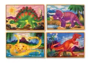 Melissa and Doug Dinosaurs Puzzles in a Box 12 Piece Jigsaw Puzzle