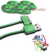 4X USB SYNC DATA POWER CHARGER CABLE APPLE IPAD IPHONE 4S 4 3GS IPOD TOUCH GREEN