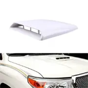 White Universal Car Air Flow Intake Hood Scoop Vent Bonnet Decorative Cover