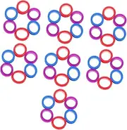7sets Barber Shop Hairdresser Scissors Finger Cots Silicone Finger Inserts Rings Nonslip Thumb Inserts for Scissor Accessories for Hand Fatigue Reduction 6pcs*7
