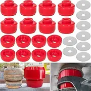 7-141 Body and Cab Mount Bushing Kit for Chevy Silverado & Sierra 1500/2500 2WD/4WD 1999-2014 Polyurethane Body Cab Mounts & Washers (Red 24PCS)