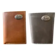 ZEP-PRO Florida Gators NCAA College Brown/Gray Leather Trifold Passcase Wallet