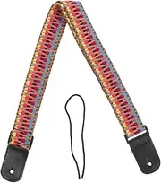 FRCOLOR Creative Ukulele Strap Woven Rainbow Belt for Ukulele Comfortable Durable Musical Instrument Accessory Reduces Shoulder Pressure Stylish Design for Beginners Professionals