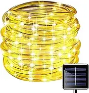 SUNSEATON Solar Rope Lights,200 LEDs 66ft/20M Waterproof Solar String Copper Wire Light,Outdoor Rope Lights for Garden Yard Path Fence Tree Wedding Party Decorative (66ft/20M, Warm White)
