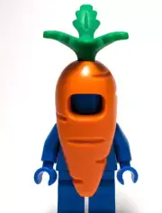 Lego - Minifigure Headgear - Orange Green, Carrot Costume
