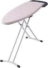 Sunbeam SB4400 Mode Ironing Board Retractable Iron Rest and Rail Extra Thick Padded Cover 120cm x 40cm, Pink/White