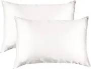 Royal Comfort Pillowcase Set Mulberry Silk Breathable Ultra Soft for Hair and Skin 51 x 76cm in Gift Box (Ivory, Set of 2)