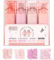 THJOPOKEEL Flexible Color Glitter Highlighter, Line Width Smooth Glitter Highlighters Aesthetic Glitter Markers, Morandi Glitter Highlighters, Multifunctional Flash Pen for Sparkling Note Taking Diary