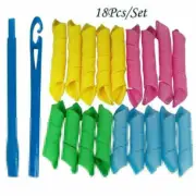 New 18PCS Magic Hair Curlers Curl Formers Spiral Ringlets Leverage Rollers