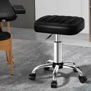 ALFORDSON Salon Stool Square Swivel Barber Hair Dress Chair Gas Lift Lina Black
