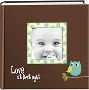 Baby Owl Frame 200 pkt 4x6 Photo Album, Blue