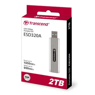 Transcend 創見 ESD320A 2TB USB3.2 Type-A 行動固態硬碟(TS2TESD320A)