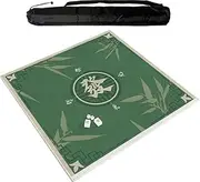 Large Mahjong Mat with Rubber Backing, Anti Slip and Wear-Resistant Tablecloth, Table Mat for Mahjong Paigow Poker and Tile Game,Green (120 cm/47.24 in)