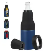 12oz Stainless Steel Can Cooler Insulated Bottles Opener, Navy Blue, 1 Pcs