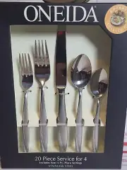 Oneida Silver Camlynn Cleo Frosted Stainless Flatware: 47 pieces READ