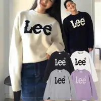 在飛比找蝦皮購物優惠-Lee 男女毛衣 針織毛衣 秋冬 經典logo LEE大學t