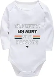 [WOOYONGING] Take Me To My Aunt You Peasant Bring Home Outfits for Baby Boy Long Sleeve Baby Girls' Bodysuits White Baby Boy S