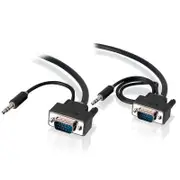 Alogic VGA-MM-03-APS 3m Slim flexible VGA Cable with 3.5mm Stereo Audio Cable