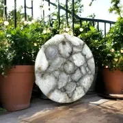 Round White Agate Coffee Table Modern Arts Agate Bar Top Home Decor Interior