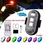 8PCS LED Wireless Strobe Lights RGB 7 Colors Rechargeable Flashing Warning Light