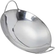 ARTSEWPLY Cooking Pot Large Wok Double Handle Stainless Steel Hot Pot Spill Proof Design Compact for Single Use Meals