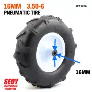 12" x 3.50-6 Wheelbarrow Wheel Barrow Trolley Cart Trailer 16mm Bore Pneumatic
