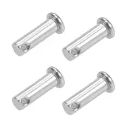 Single Hole Clevis Pins - 8mm x 25mm Flat Head 304 Stainless Steel Pin 4Pcs
