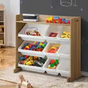 Kids Toy Storage 9 Bins Display Shelf Storage Organiser