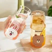 在飛比找樂天市場購物網優惠-台灣現貨⭐ LINE FRIENDS 玻璃 冷水壺 水杯 B