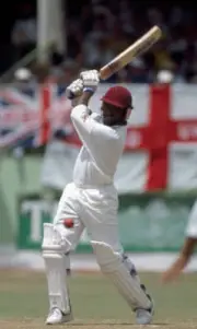 Brian Lara batting for the West Indies during the 5th Test ma- Cricket Photo 1