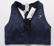 Gymshark Women's Adapt Camo Seamless Sports Bra AP2 Blue Multi Small NWT