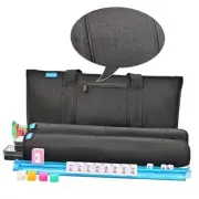 American Mahjong Game Set 166 Tiles 4 All-in-One Color Rack/Pushers Black